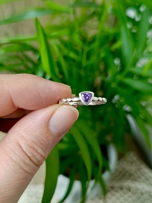 Subtelny srebrny pierścionek z cyrkonią 925  Soren P. Jones SPJ