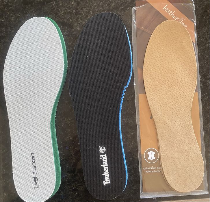 Wkladki do butow, nowe Lacoste Timberland 3 komplety r44-46 okazja