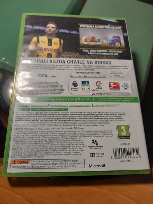 Fifa 17 Pl.Stan idealny.X box 360