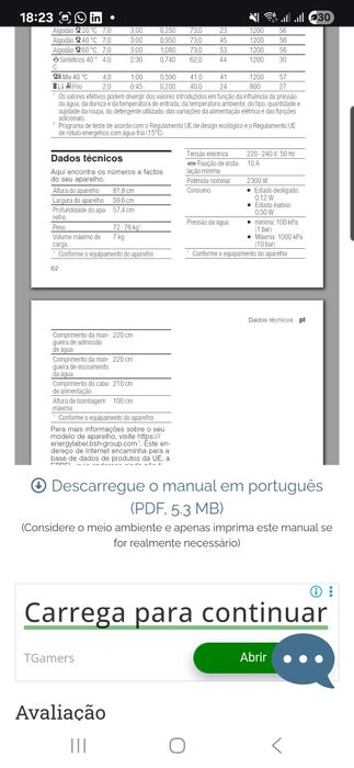 BOSCH S6 Máquina de lavar roupa de encastre 7 kg 1200 rpm WIW2430