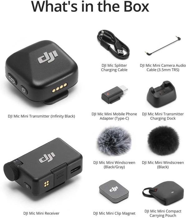 DJI Mic Mini (1 TX + 1 RX) - SELADO - 3 ANOS DE GARANTIA