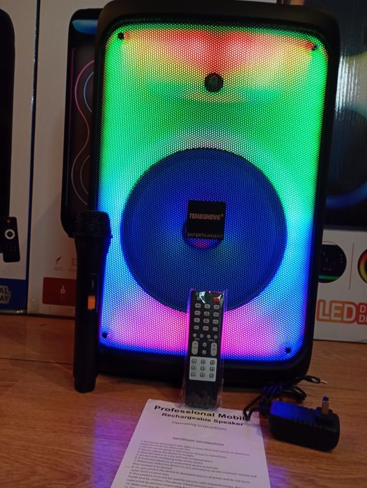 Караоке акустика Temeisheng-12/ USB/FM/Пульт ДУ/микрофон/