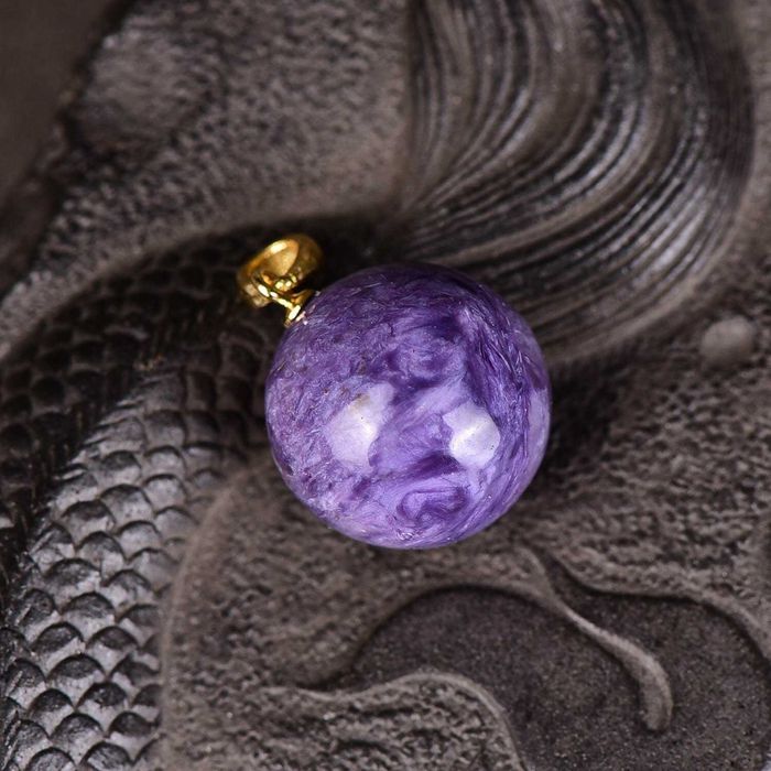 Certificado ALGT - Pingente de Charoite Natural