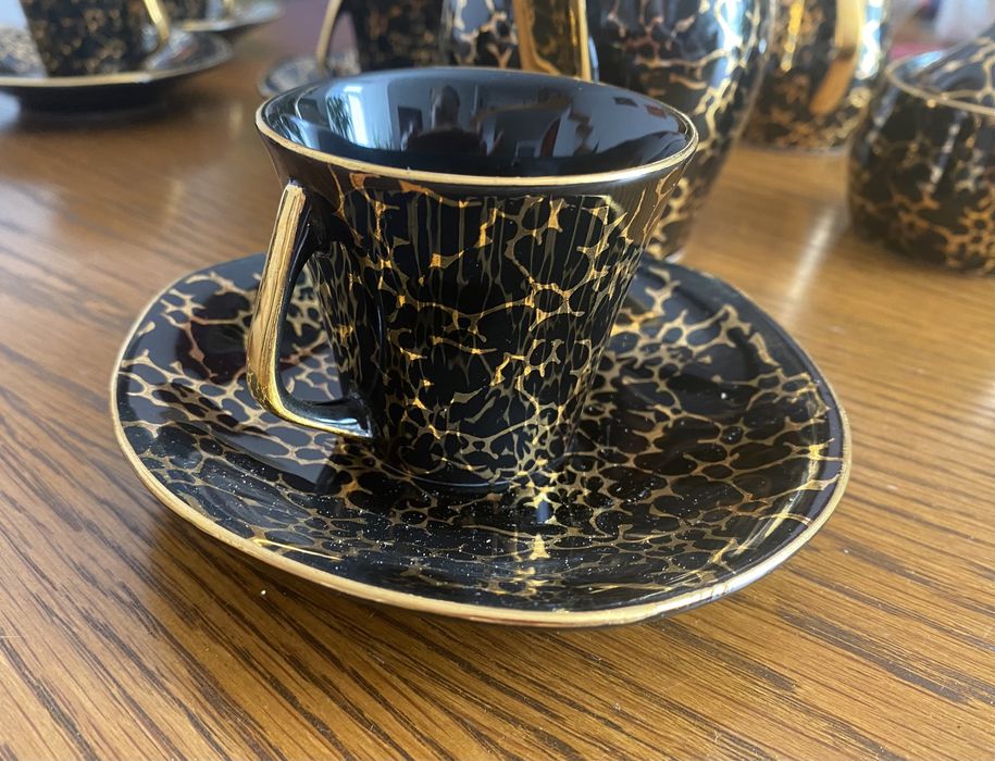 Serwis kawowy marmurek  Iza Chodzież prl