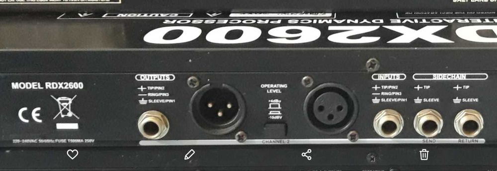 Roxy RDX-2600 processador/compressor de 2 canais