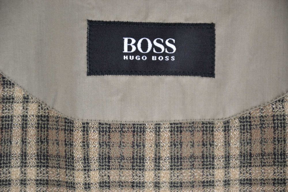 HUGO BOSS Midget Trench Płaszcz Męski 46 Oryginalny Super Stan Bawełna