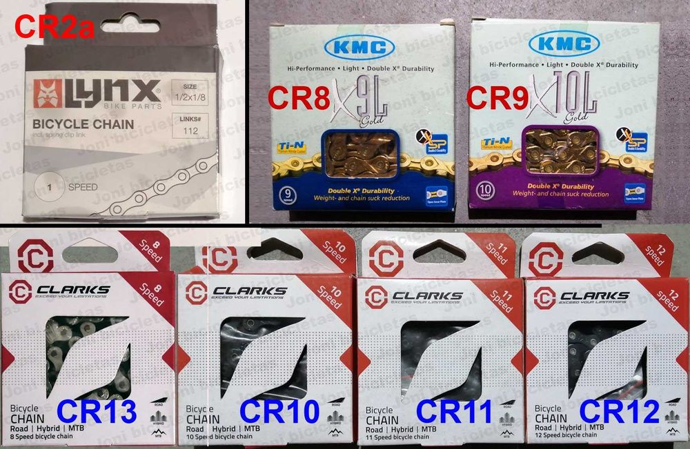 Correntes,  elos de engate e acessórios de bicicleta