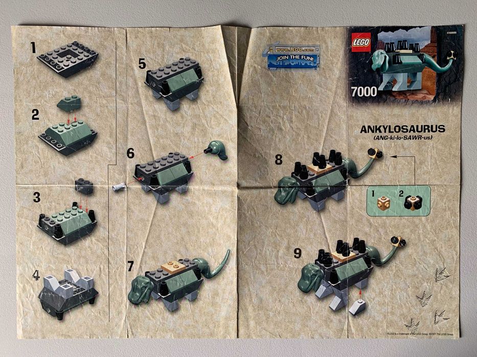 Poster / Manual Lego 7000 - Ankylosaurus