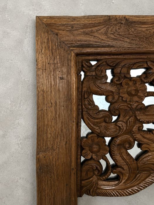 espelho grande arte talha parede oriental Indiano decoração rustico