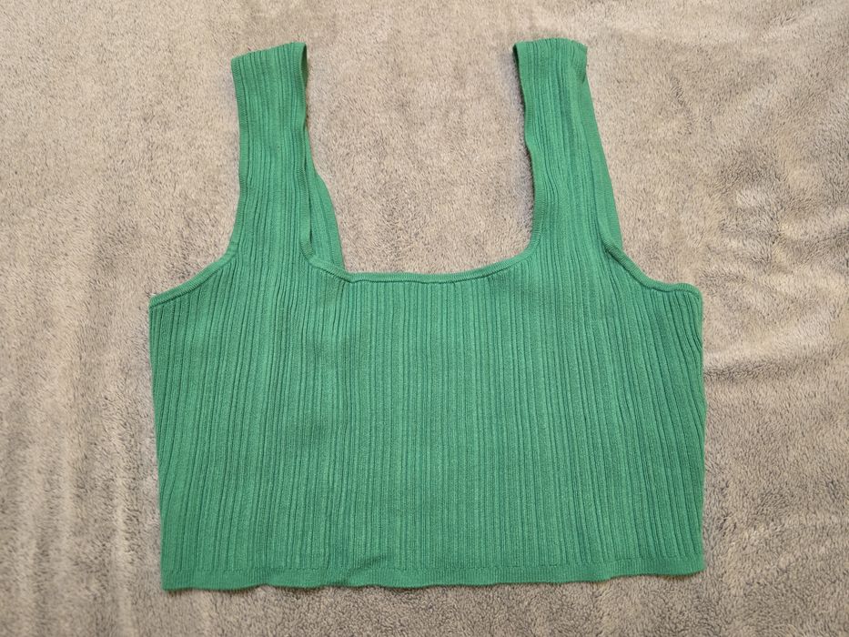 Zielony crop top H&M