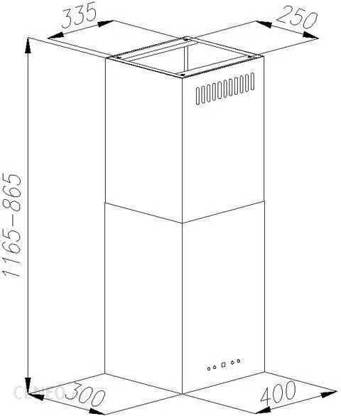 Okap wyspowy / sufitowy Ciarko KRW stalowy