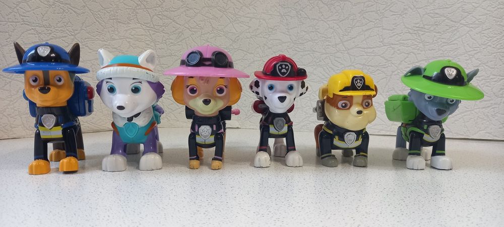 Фигурки Зума,Скай,Маршал,Крепыш,Рокки,Гонщик,Эверест Щенячий патруль