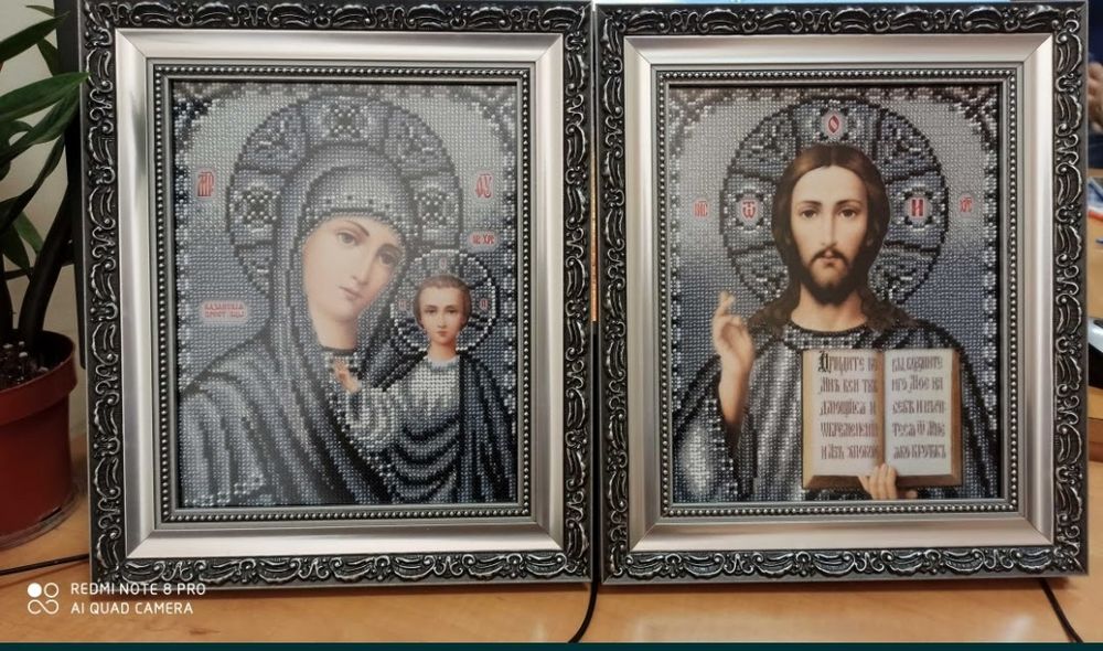 Вінчальні ікони, парні ікони (чеський бісер)