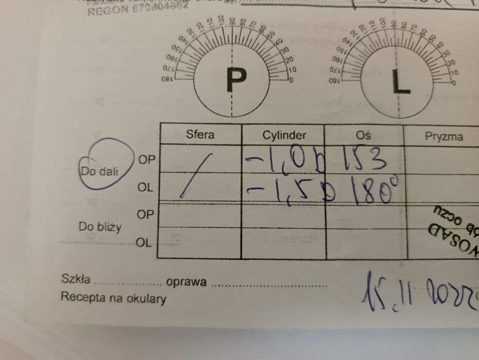 Okulary/ oprawki ze szkłami korekcyjnymi