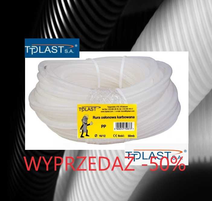 TTPLAST Rura elektroinstalacyjna karbowana PP – RKLF 16/12- 50MB.