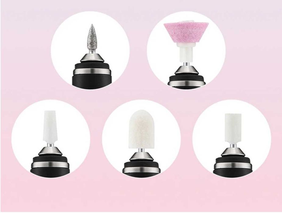 frezarka do paznokci manicure pedicure zestaw frezów usb akumulator