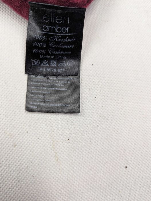 Ellen Amber Bordowy sweter 100% kaszmir S