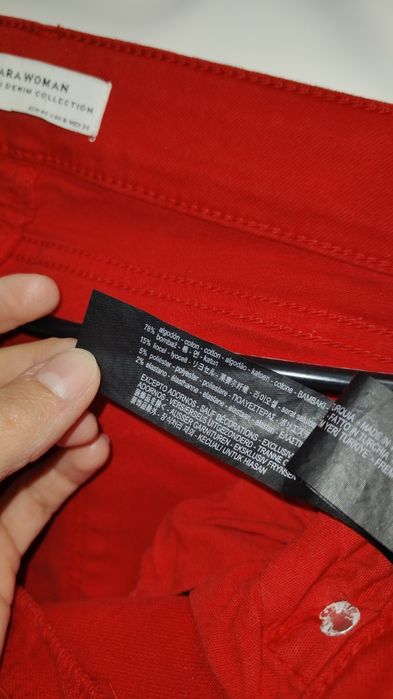 Spodnie Zara r. 8 / S NOWE czerwone lampas