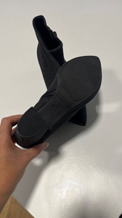 Bota glitter preta