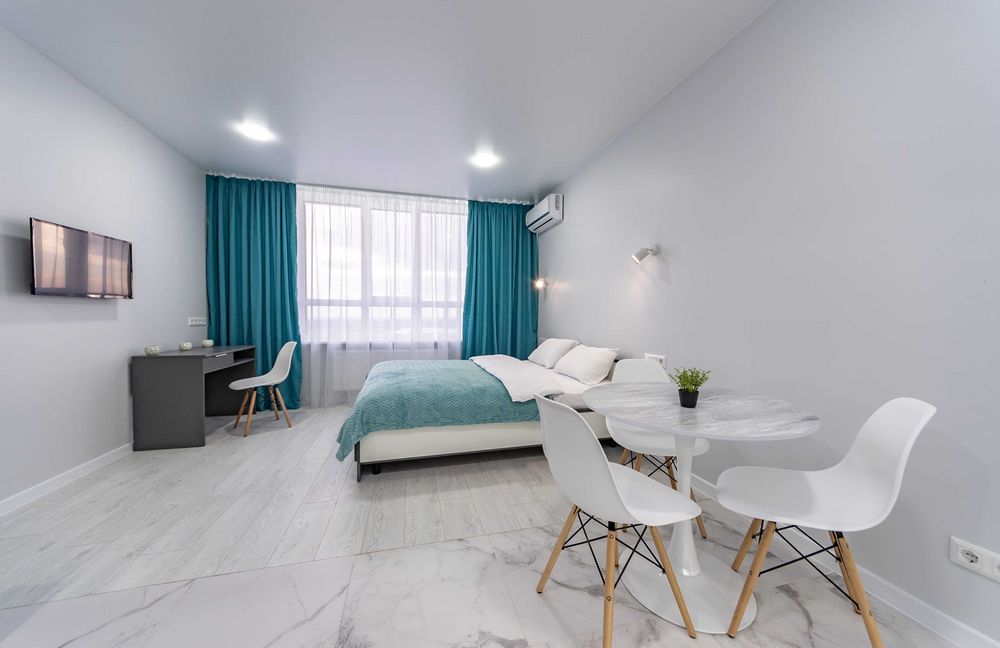 Бажана, 17 - 5хв. від метро - стильна студія у будинку з Укриттям!