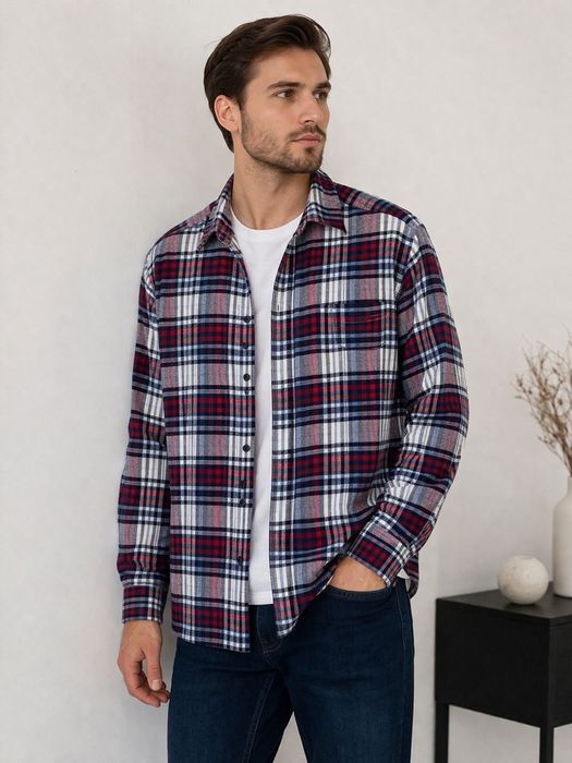 Сорочка в клітинку, розмір 50-52