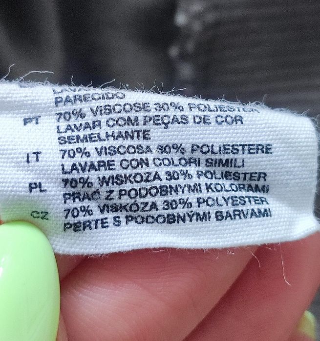 Letnia sukienka brązowa 36 S H&M asymetryczny dół ciążowa