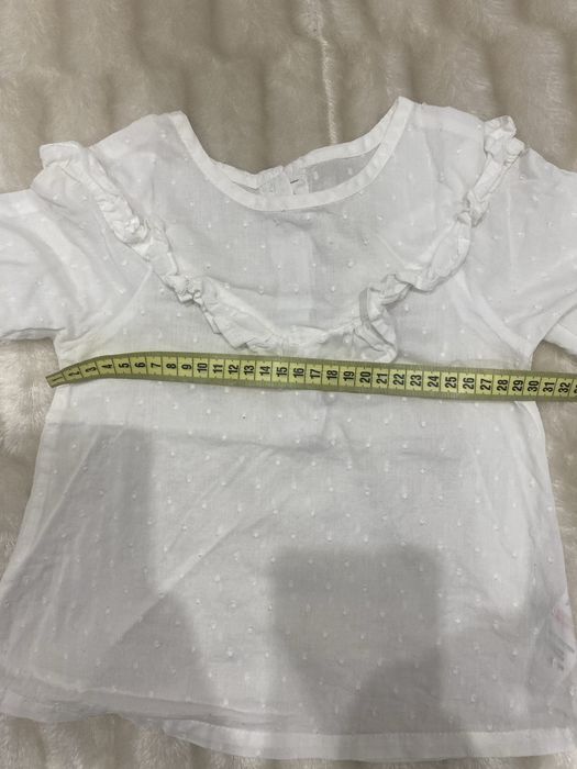 Біла блуза для дівчинки 98