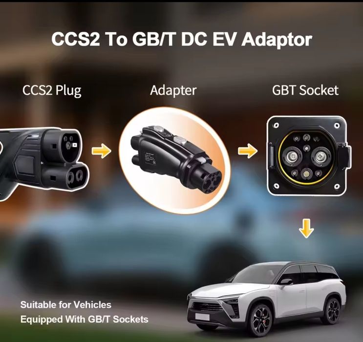 Перехідник adapter CCS2-GBT 300A olink для авто з Китаю 240квт Швидка зарядка остання версія переходника