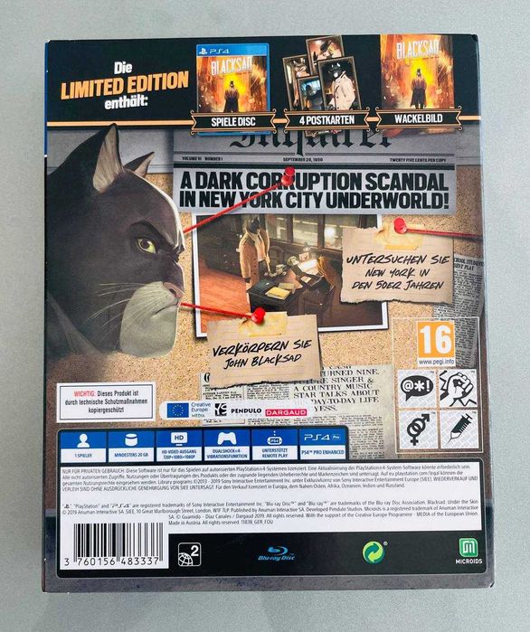 Blacksad: Under The Skin Limited Edition PS4/PS5, рос. мова/субтитри