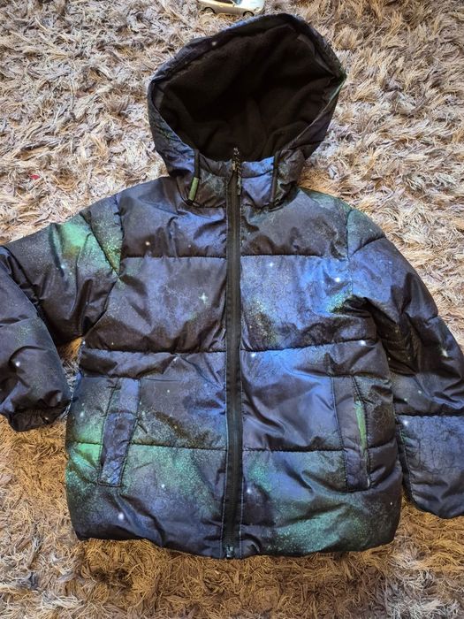Świetna kosmiczna kurtka zimowa r.116 galaxy