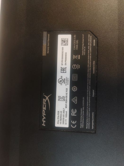 Teclado hyperx alloy elite gaming rgb