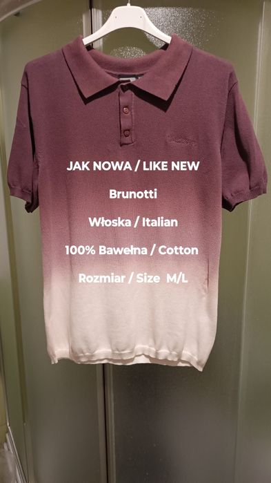 Brunotti  Włoska bawełniana koszulka polo, 100% Bawełna, Rozmiar M/L