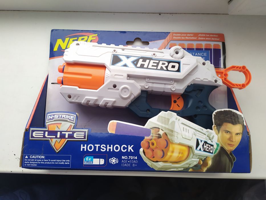 Бластер Nerf Xhero Hotshock