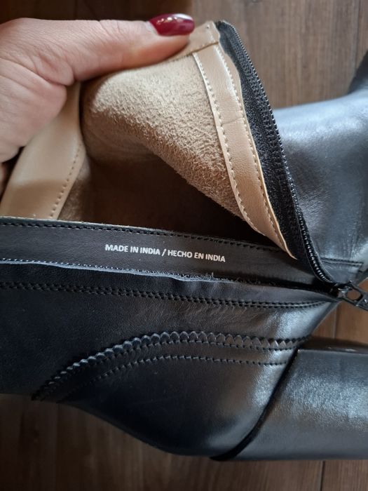 Skórzane botki Benetton