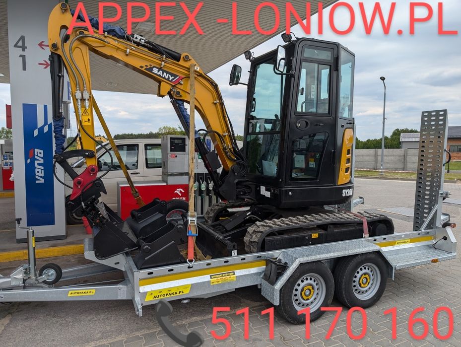 Wynajem koparki 3 tony młot wiertnica fi 30