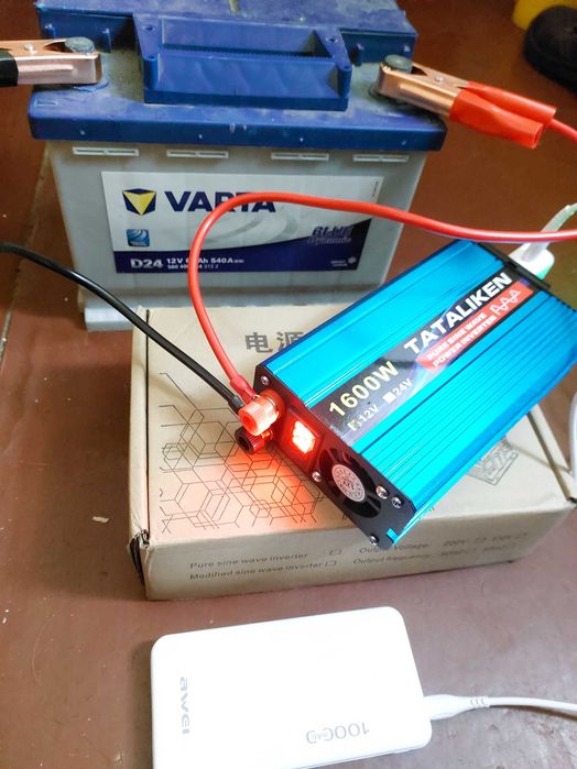 Інвертор для акумулятора з чистою синусоїдою, з 12v до 220v