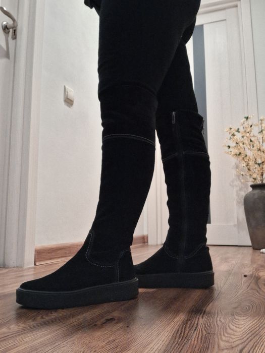 Ботфорды замшевые