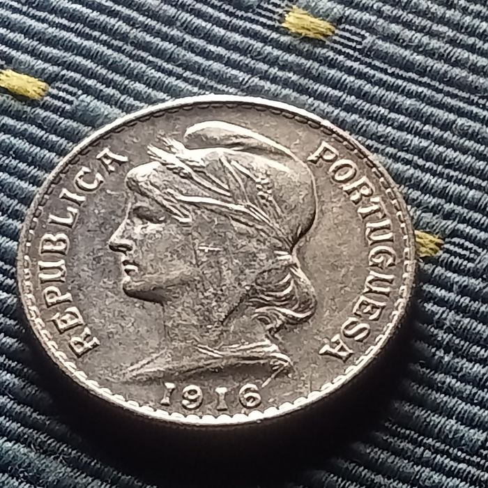 moeda prata de 50 centavos ano 1916