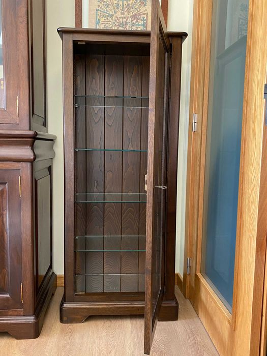Vitrine madeira castanho maciça