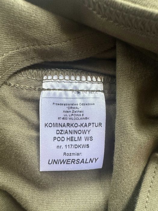 Kominiarko-kaptur pod hełm WS oliwkowy
