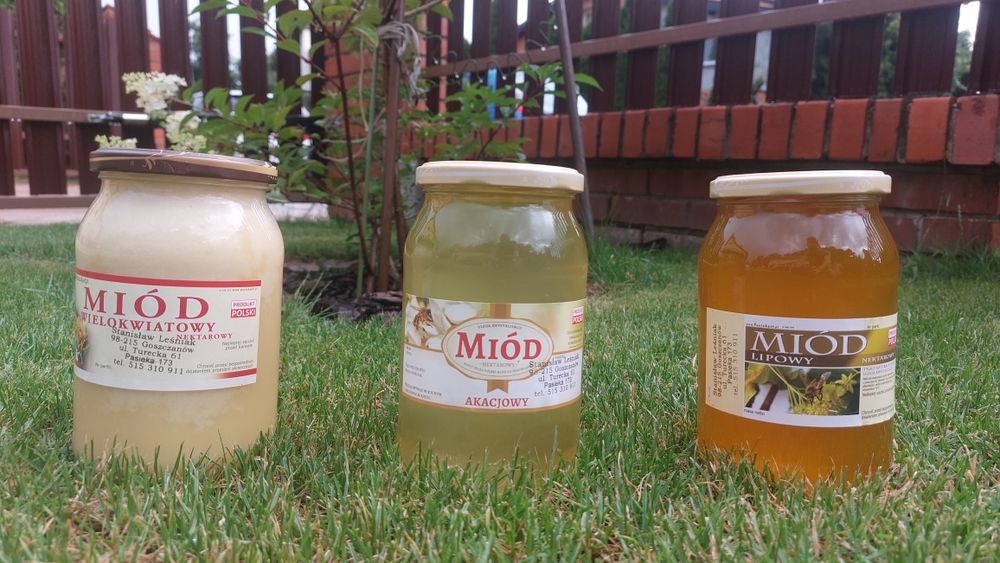Miód lipowy, akacjowy I wielokwiatowy