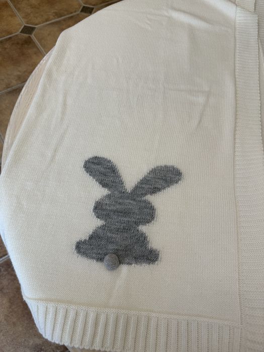 Детский плед покрывало Зайчик (90% шерсти)