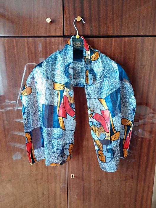 Lekka apaszka niebieska