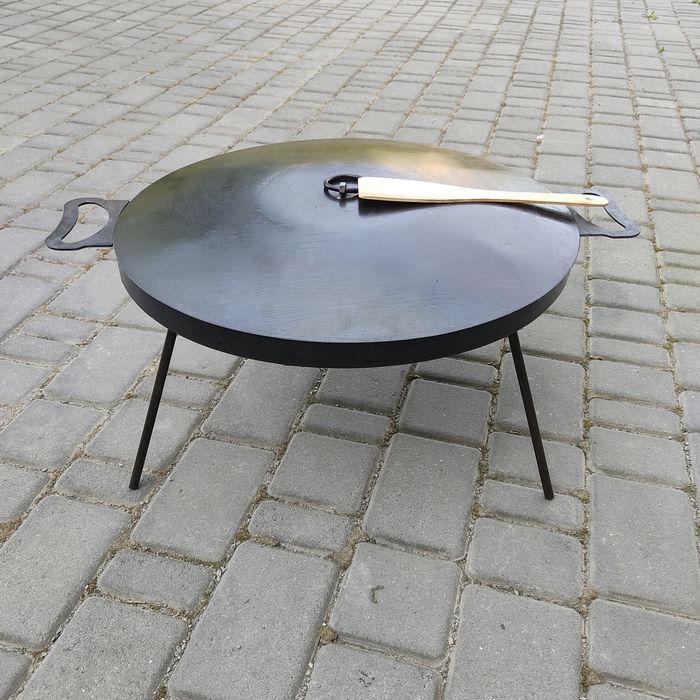 Сковорідка, пательня з диска борони 50см з кришкою,чохлом ніжки, ручки