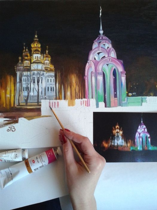 Картина Харьков Вид города