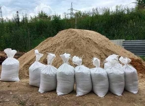 Песок, щебень, гранотсев, керамзит, чернозем в мешках