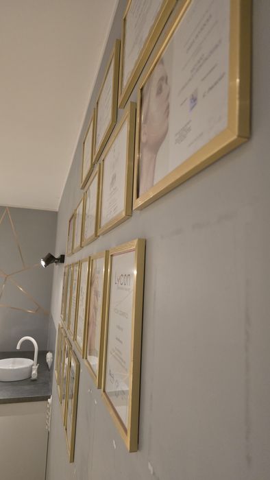 Ramka a4 glamour złota