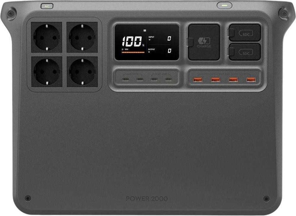 Зарядна станція DJI Power 2000 (2048 Вт·год / 3000 Вт) LFP. Портативна електростанція ДБЖ чиста синусоїда, DYM2000H