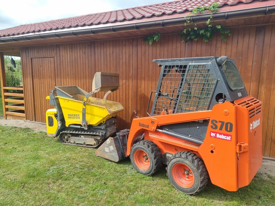 Wynajem ładowarka Bobcat s70,wozidło Wacker samozaładowcze,wiertnica