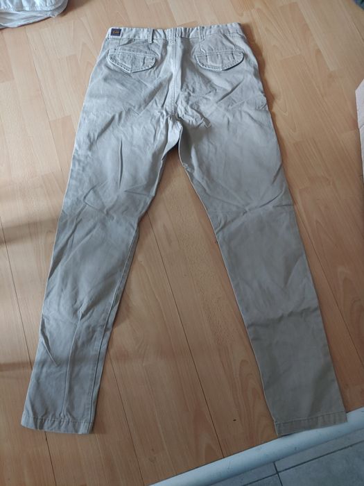 Lee spodnie chinosy Slim W32 L34 100% bawełna gruby splot męskie beż